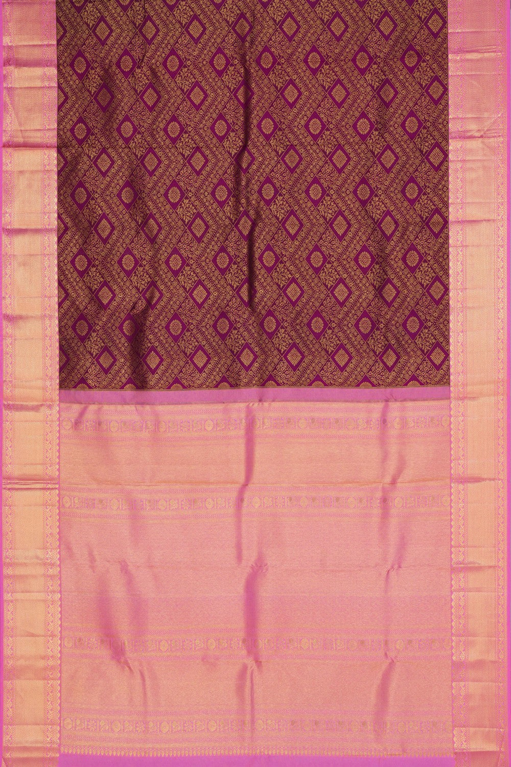 Image of Kanchipattu Brocade Violet Saree
